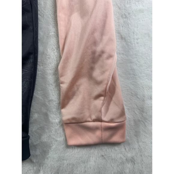 Adidas Embossed Print Track Jacket Full Zip Climalite Women's Black Pink size XL - Picture 6 of 10